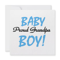 Proud Grandpa Baby Boy T-shirts and Gifts Personalized Announcements