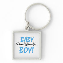 Proud Grandpa Baby Boy T-shirts and Gifts Key Chains