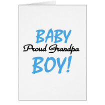 Proud Grandpa Baby Boy Tshirts and Gifts Greeting Card