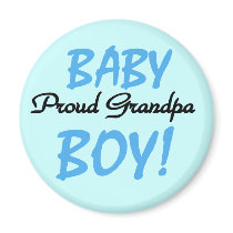 Proud Grandpa Baby Boy Tshirts and Gifts Refrigerator Magnet
