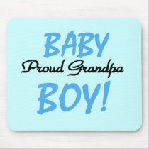 Proud Grandpa Baby Boy Tshirts and Gifts Mouse Pads