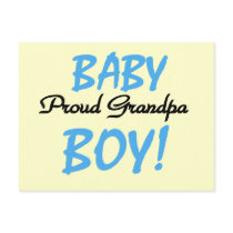 Proud Grandpa Baby Boy Tshirts and Gifts Post Card