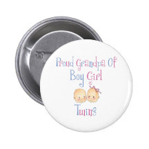 Proud Grandpa Of Boy Girl Twins Pin
