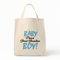Proud Great Grandma Baby Boy Tshirts and Gifts Canvas Bag