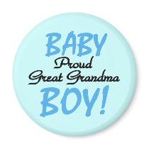 Proud Great Grandma Baby Boy Tshirts and Gifts Magnet