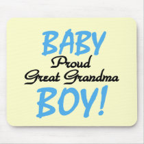 Proud Great Grandma Baby Boy Tshirts and Gifts Mousepads