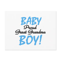 Proud Great Grandma Baby Boy Tshirts and Gifts Post Card