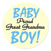 Proud Great Grandma Baby Boy Tshirts and Gifts Stickers