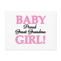 Proud Great Grandma Baby Girl Tshirts and Gifts Post Cards