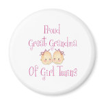 Proud Great Grandma Of Girl Twins Fridge Magnet