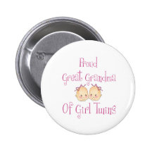 Proud Great Grandma Of Girl Twins Pin