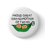 proud Great Grandmother Twin Pod Buttons