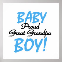 Proud Great Grandpa Baby Boy Gifts Poster
