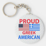 Proud Greek American Key Chain