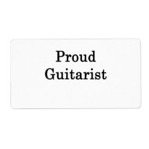 Proud Guitarist Personalized Shipping Labels