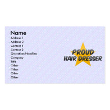 Proud Hair Dresser Business Cards