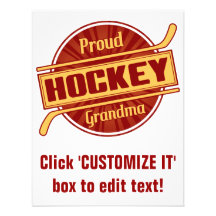 Proud Hockey Grandma Custom Invite