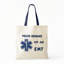 Proud Husband Of An EMT Canvas Bags