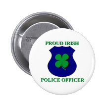 Proud Irish Police Officer Pinback Button