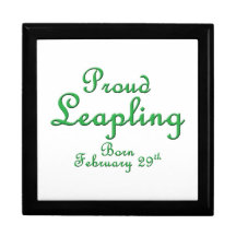 Proud Leapling Leap Year Birthday Trinket Boxes