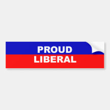 Proud Liberal Bumper Sticker