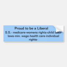 proud liberal bumper stickers