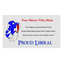 Proud Liberal Business Cards