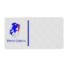 Proud Liberal Personalized Shipping Label