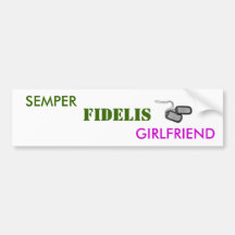 PROUD MARINE GIRLFRIEND BUMPER STICKERS