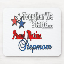 Proud Marine Stepmom Mouse Pads