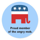 Proud member of the angry mob sticker