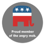 Proud member of the angry mob stickers