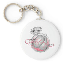 Proud Military Wife Key Chains