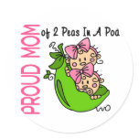Proud Mom Of 2 Peas In A Pod (Girls) stickers