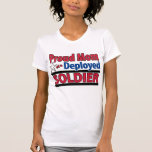 Proud Mom of a Deployed Soldier with Name T-shirt