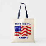 Proud Mom Of A Marine U.S. Flag Tote Bag