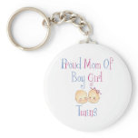Proud Mom Of Boy Girl Twins Key Chains