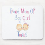 Proud Mom Of Boy Girl Twins Mouse Mats