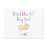 Proud Mom Of Boy Girl Twins Post Card