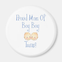 Proud Mom Of Boy Twins Magnet