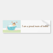 Proud Mom of Twins Bumper Sticker
