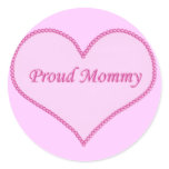 Proud Mommy Stickers, Pink