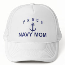 Proud Navy Mom Mesh Hats