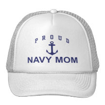 Proud Navy Mom Mesh Hats