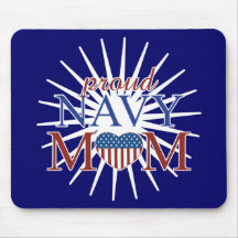Proud Navy Mom Mouse Pad