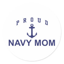 Proud Navy Mom Stickers