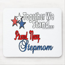 Proud Navy Stepmom Mouse Pads