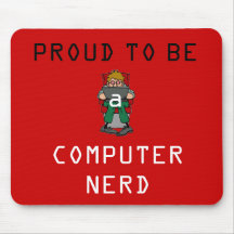Proud Nerd Mousepad (red)