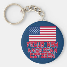 Proud New American Citizen Keychains