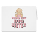Proud New Big Sister Girl Greeting Cards